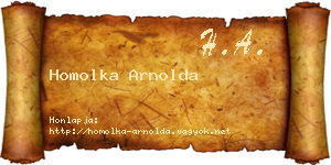 Homolka Arnolda névjegykártya